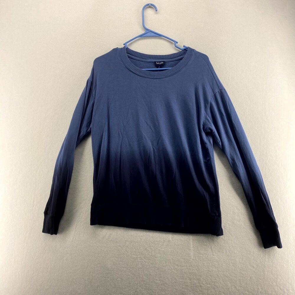 Splendid Soft Light & Dark Blue Faded Long Sleeve Sweater Womens Size S